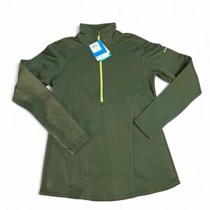 Columbia Olive Quarter-Zip Pullover